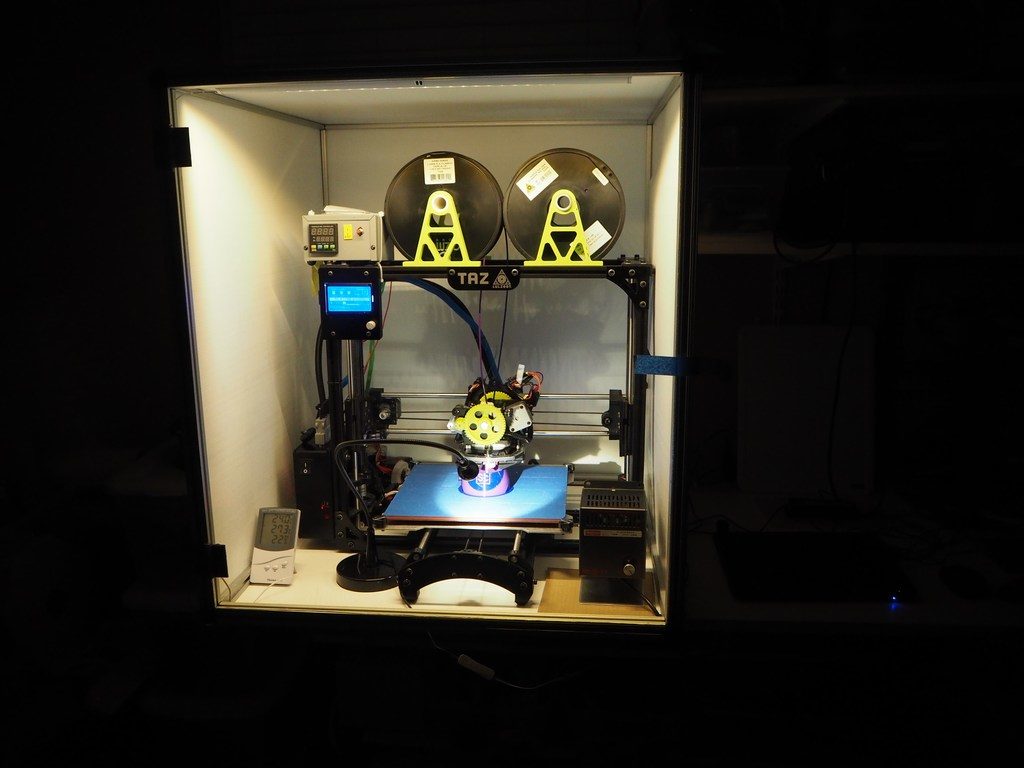 The eggs presented in this post were all printed on a LulzBot Taz 5 printer with a V2 dual extruder head.